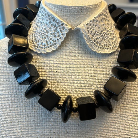 Black Statement Necklace - Picture 2 of 5